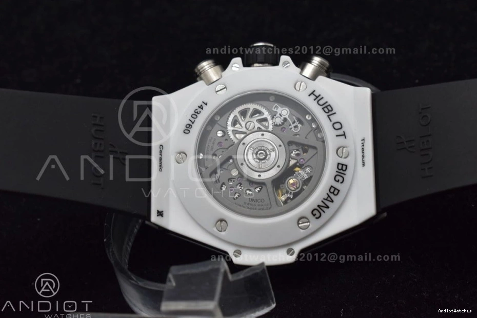Skeleton White Edition A Strap Bang Ceramic Rubber Best on Big Packable Unico 1:1 White Dial 516 ZF 0125